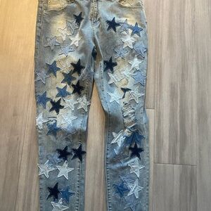 AMIRI Mens Slim Jeans with Star Accents